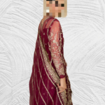 Ayesha’s Luxurious Wine Maroon Wedding Dress 3