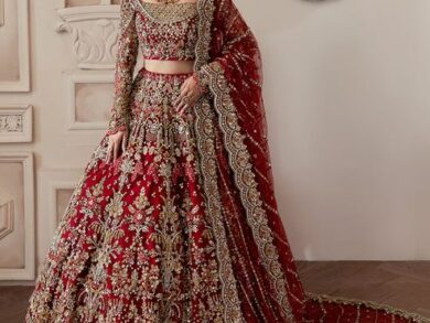 Ayesha’s Majestic Wedding Red Bridal Dress