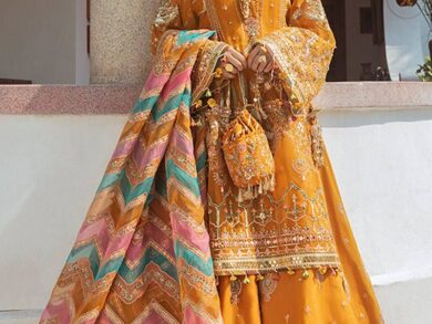 Ayesha’s Marigold Mustard Party Dress 3