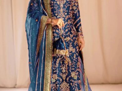 Ayesha’s Midnight Sapphire Party Dress