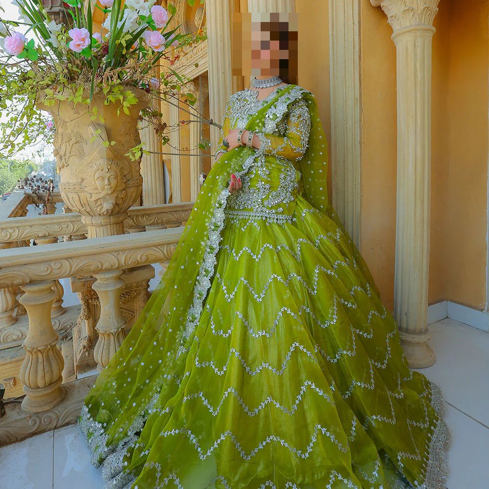 Ayesha’s Parrot Green Wedding Dress Ayesha’s Parrot Green Wedding Dress