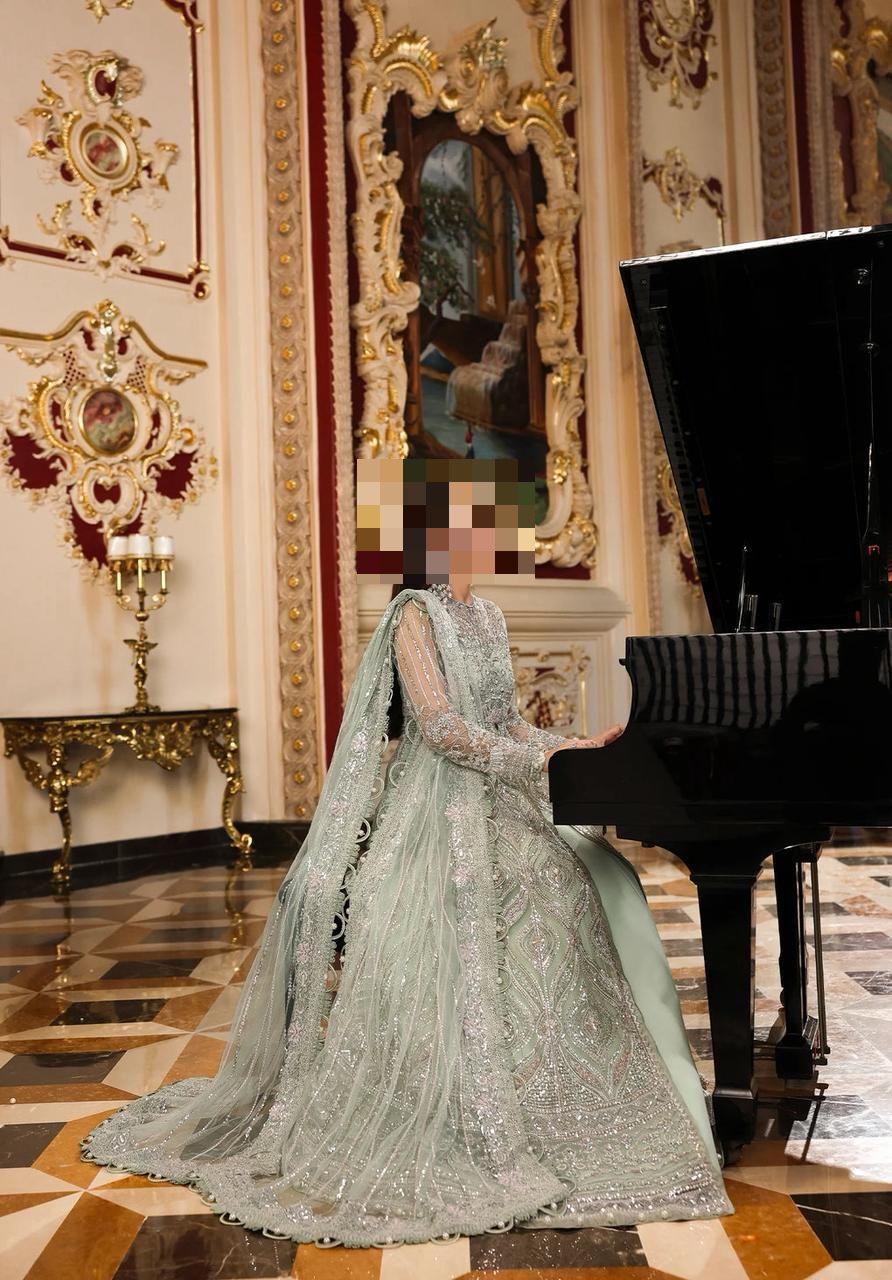 Ayesha's Pastel Pistachio Party Dress Ayesha's Pastel Pistachio Party Dress