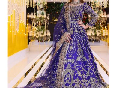 Ayesha’s Peacock Blue & Gold Wedding Dress
