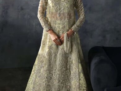 Ayesha’s Pistachio Gold Bridal Dress 1