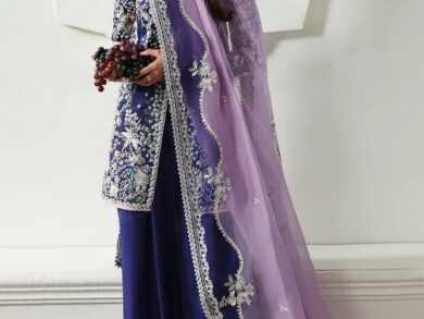 Ayesha's Plum Lavender Party Dress 2