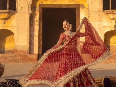 Ayesha’s Radiant Maroon Bridal Dress 1