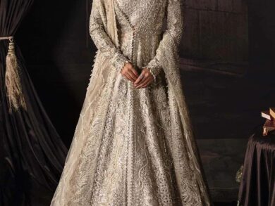 Ayesha’s Refined Antique Ivory Bridal Dress