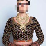 Ayesha’s Regal Black & Gold Party Dress 1