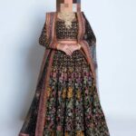 Ayesha’s Regal Black & Gold Party Dress