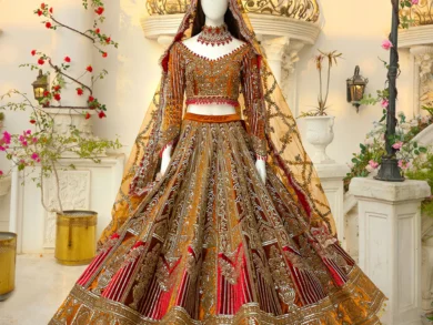 Ayesha’s Royal Mustard Gold Wedding Dress