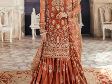 Ayesha’s Rust Orange Party Dress