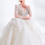 Ayesha’s Silver Blue & Crystal White Bridal Dress