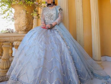 Ayesha’s Silver Blue Wedding Dress