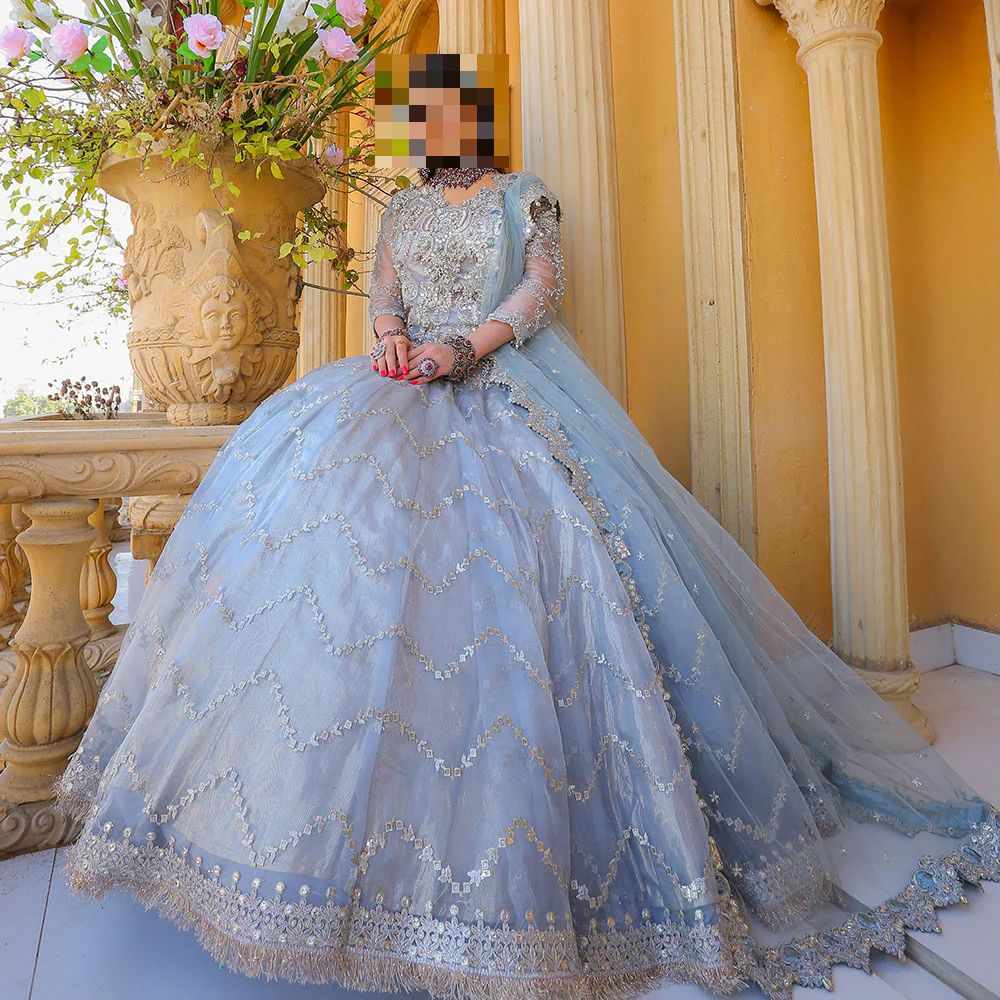 Ayesha’s Silver Blue Wedding Dress Ayesha’s Silver Blue Wedding Dress