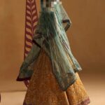 Ayesha’s Teal & Mustard Gold Wedding Dress