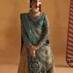 Ayesha’s Teal & Mustard Gold Wedding Dress 3