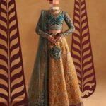 Ayesha’s Teal & Mustard Gold Wedding Dress 5