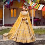 Ayesha’s Vibrant Marigold Yellow Bridal Dress
