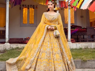 Ayesha’s Vibrant Marigold Yellow Bridal Dress