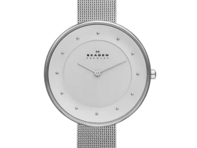 Elegant Skagen Gitte Silver Mesh Watch — 055