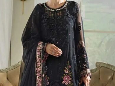 Ayesha’s Midnight Noir Party Dress