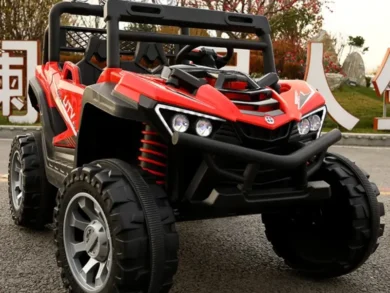 Trailblazing Electric Jeep for Two Kids