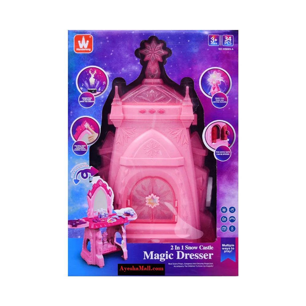 CrystalSnow Princess Castle Dressing Table – W8889-A CrystalSnow Princess Castle Dressing Table – W8889-A