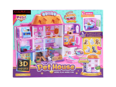 PetDream 3D Cute Pet House Playset – LD002