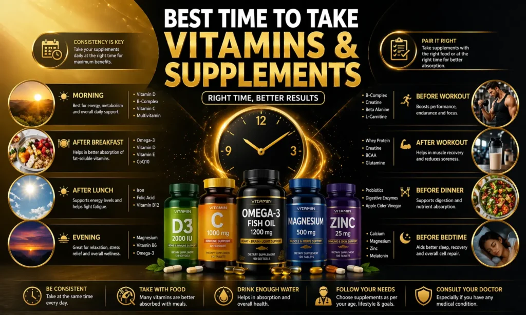 Best Time to Take Vitamins & Supplements