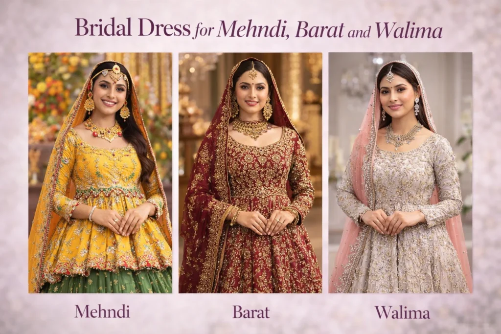 Bridal Dress for Mehndi Barat Walima