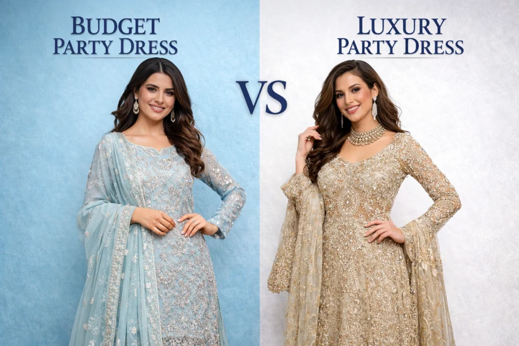 Budget vs Luxury Party Dress