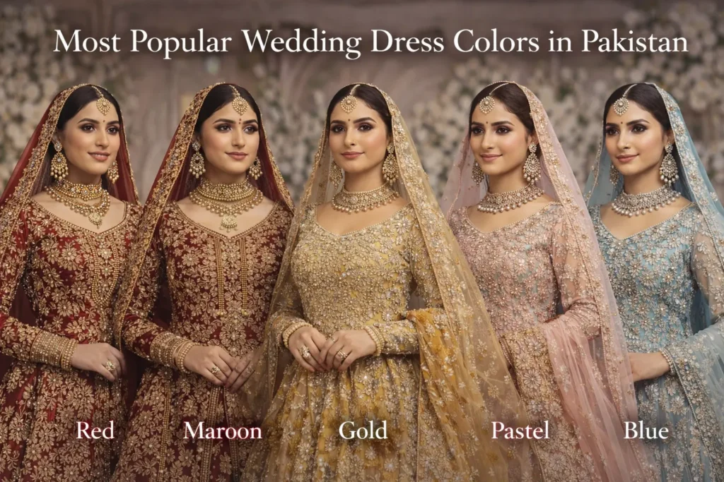 Most Popular Wedding Dress Colors in Pakistan