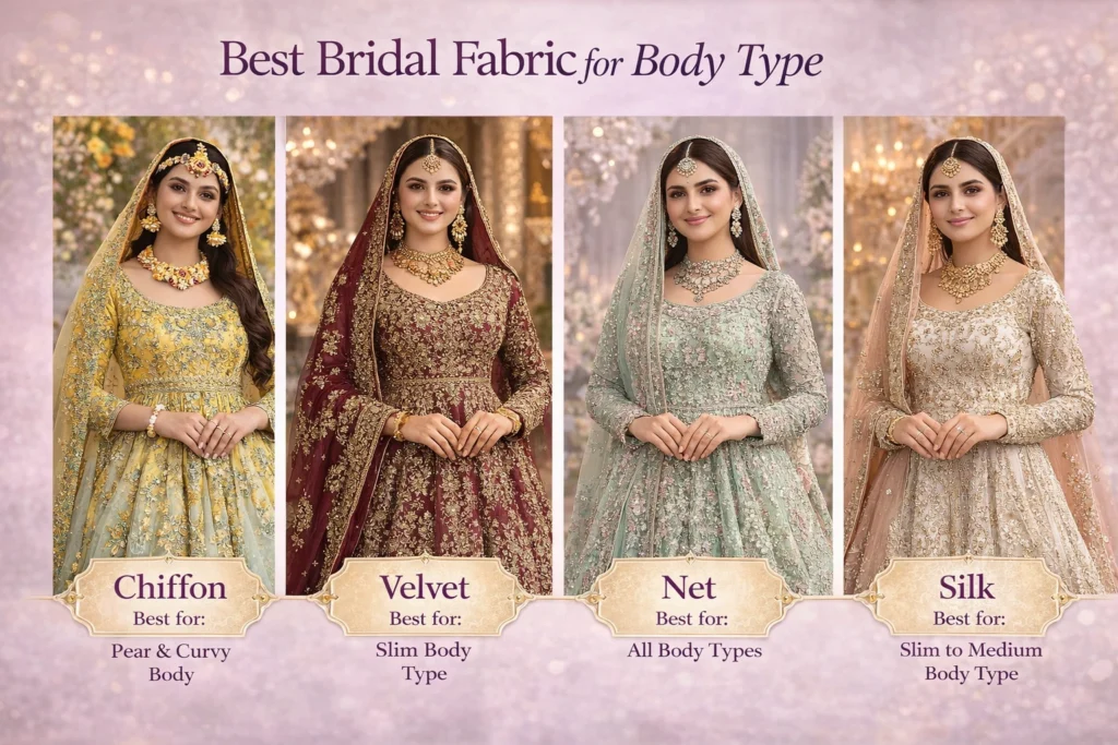 best bridal fabric for body type