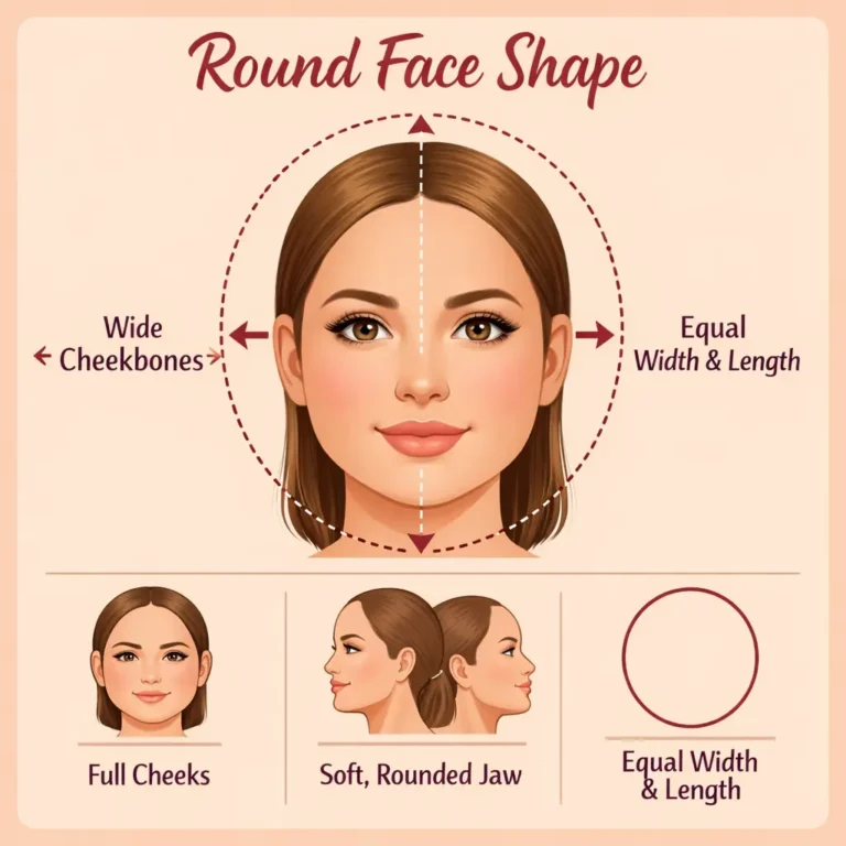 round face shape diagram female